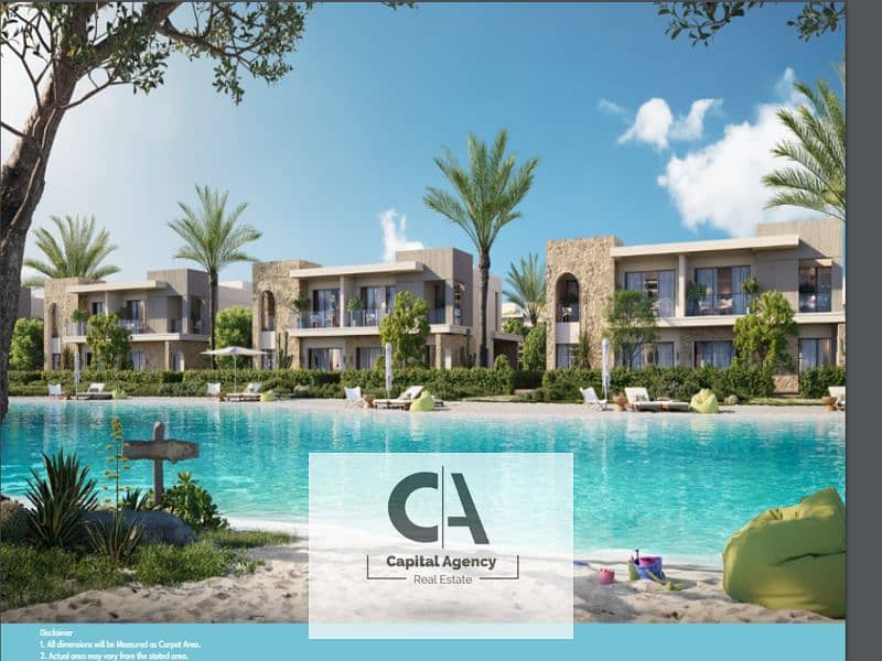 Without down payment and installments of up to 12 years a fully finished chalet in Summer  Ras Al-Hikma with a view on the lagoon 0