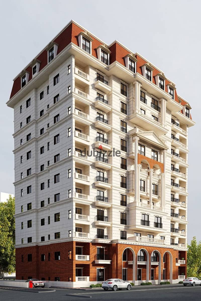 At the best price in Sawari, a 204 sqm apartment on the corner of 3 streets and the club 0