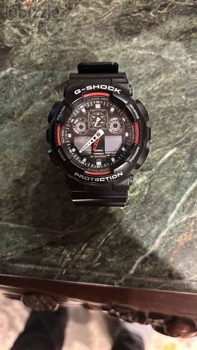 Casio G-Shock Men's Ana-Digi Dial Resin Band Watch - GA-100-1A4 rubber