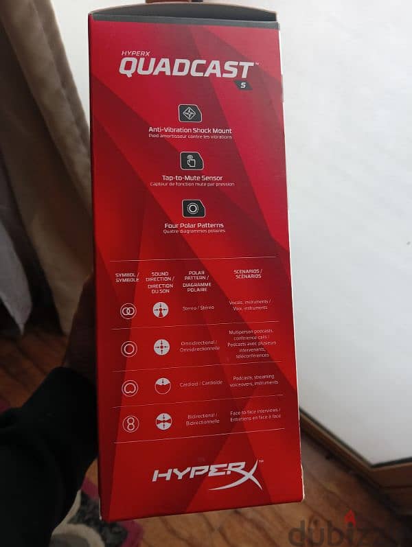 HyperX QuadCast S RGB بحالة ممتازة + هدية مجانية 2