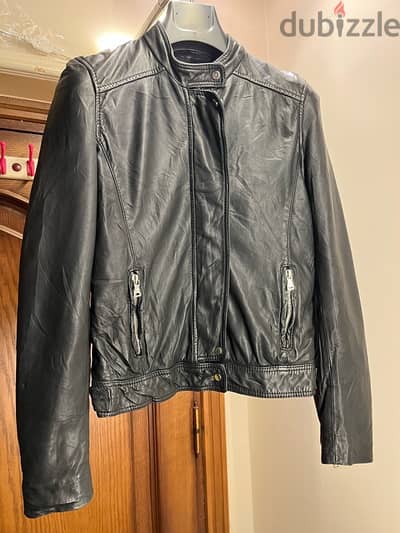 Massimo dutti leather jacket