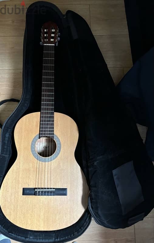 GUITAR CORT CLASSIC AC100 OP With Amplifier Combo 5, Cabo, شنطه مبطنه 1