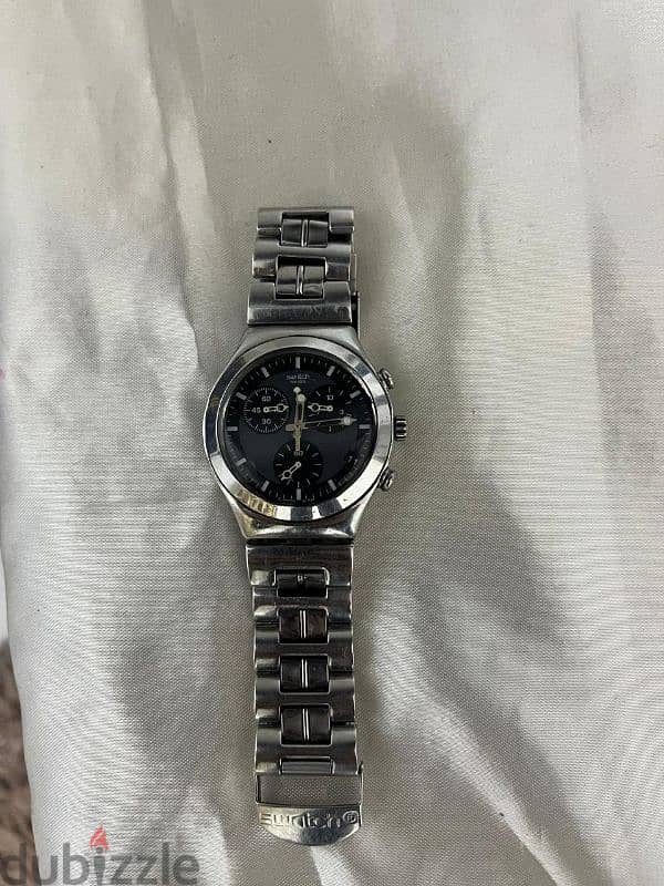 swatch irony stainless steel 0