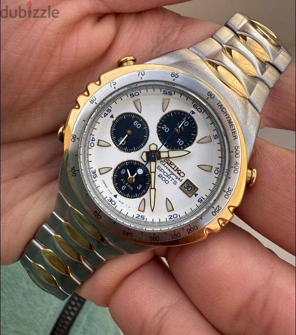 ساعة سيكو كرونوجراف يبانى سبورت Seiko Chronograph Vintage watch 1