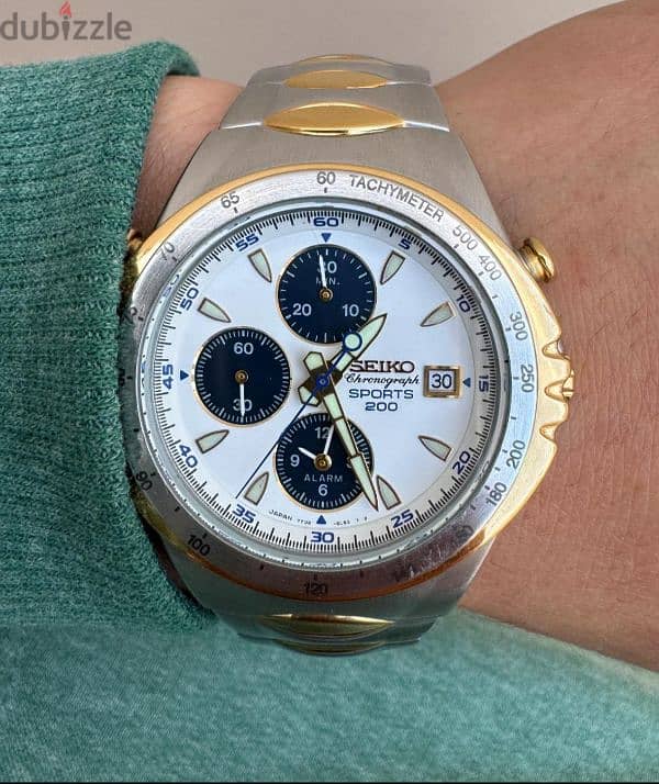 ساعة سيكو كرونوجراف يبانى سبورت Seiko Chronograph Vintage watch 2