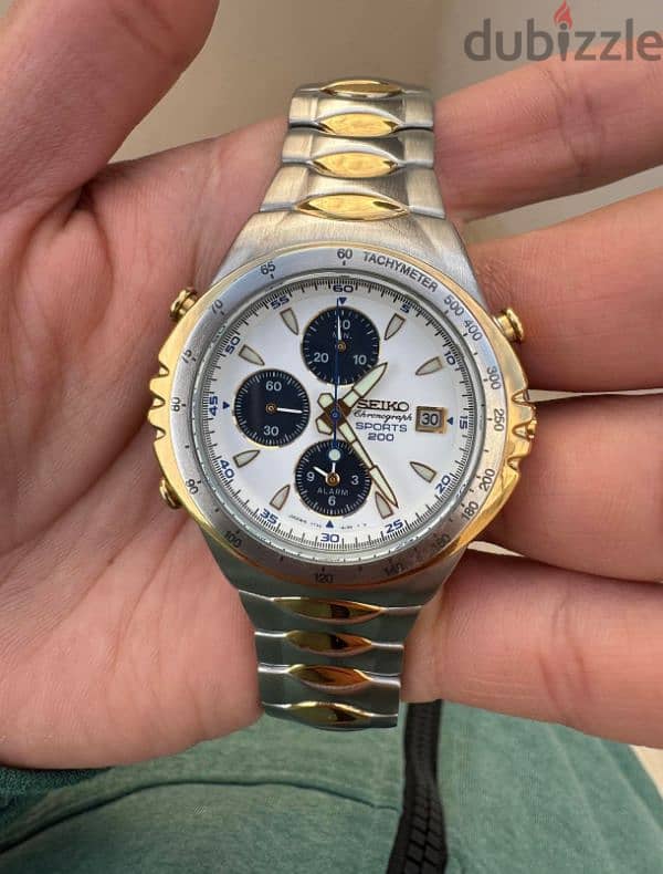 ساعة سيكو كرونوجراف يبانى سبورت Seiko Chronograph Vintage watch 10