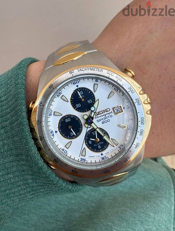 ساعة سيكو كرونوجراف يبانى سبورت Seiko Chronograph Vintage watch 12