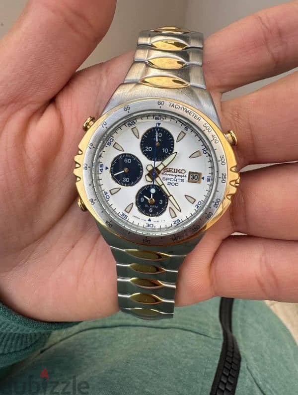 ساعة سيكو كرونوجراف يبانى سبورت Seiko Chronograph Vintage watch 13