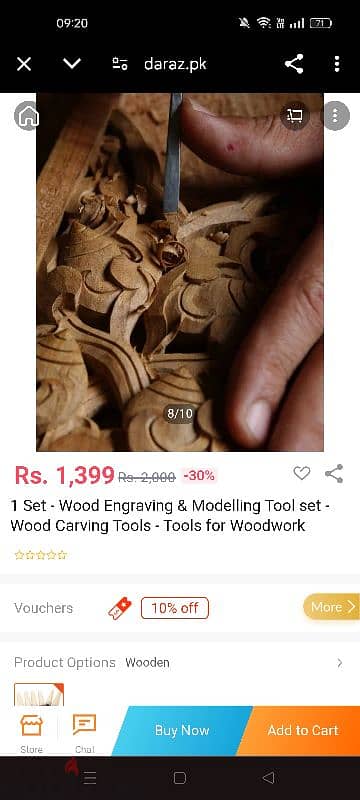 wood carving set 6pc 2