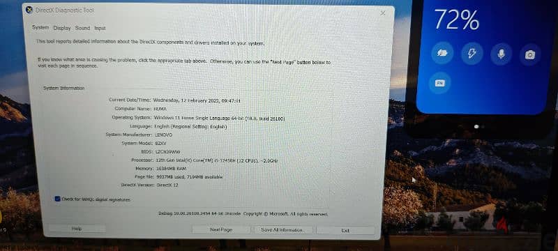 lenovo LOQ 15IRH8 i5 12450H RTX 3050 6GB. 16 GB RAM 1.5 TB SSD 2