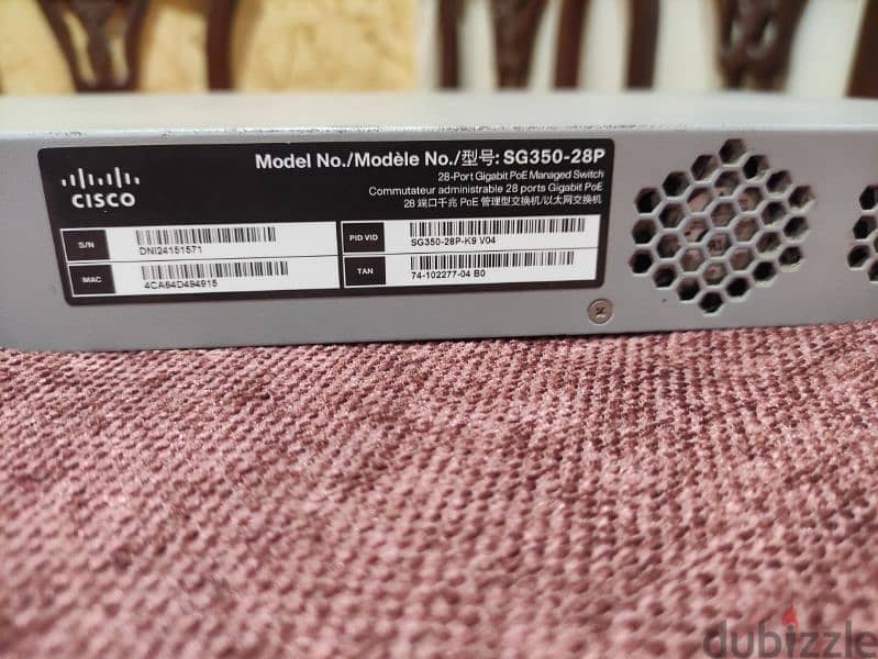 Cisco SG350-28 Port Gigabit PoE Managed Switch 2