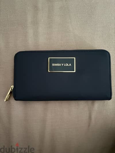 BIMBA Y LOLA Black Nylon Horizontal Wallet