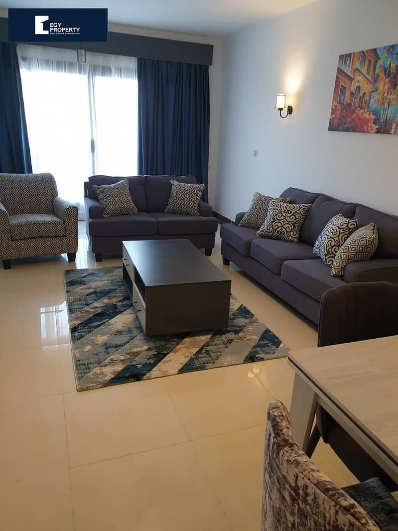 Apartment fully furnished for rent in Porto New Cairo  With very prime location 0