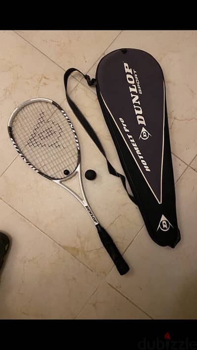 Dunlob hotmelt pro squash racket  ‎مضرب اشكواش دانلوب محترفين هوتميلت