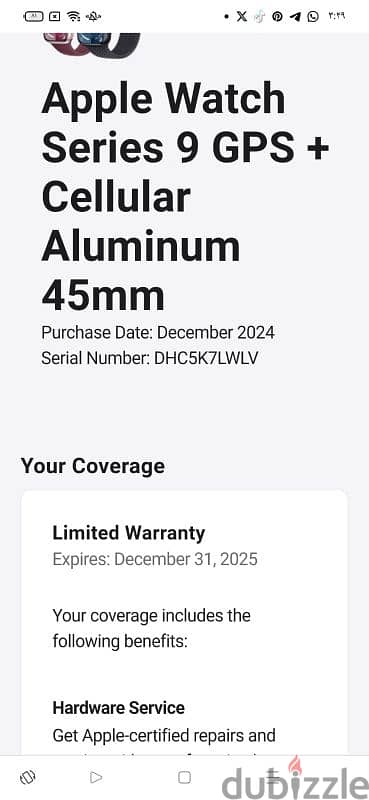 Apple watch series 9 battery 100 45 0