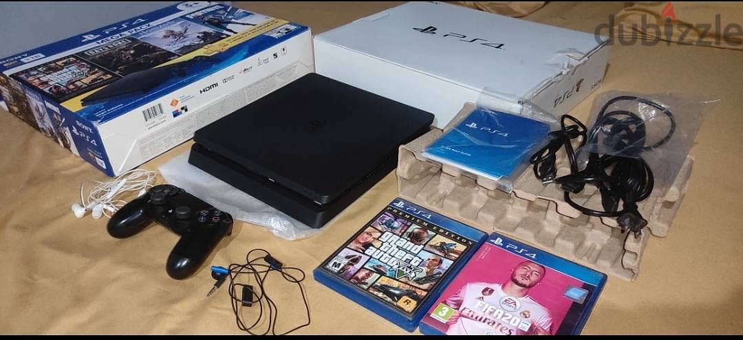 بلايستيشن 4 سلم 1000 جيجا PS4 slim 1000 giga "استخدام منزلي" 7