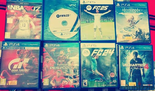 للبيع: FIFA 24 و FIFA 23 و PES 20 بحالة ممتازة!