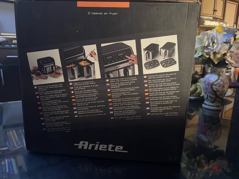 Ariete 4625 Air Fryer, Digital Display, 2100W, 9Liter - Black & Silver 7