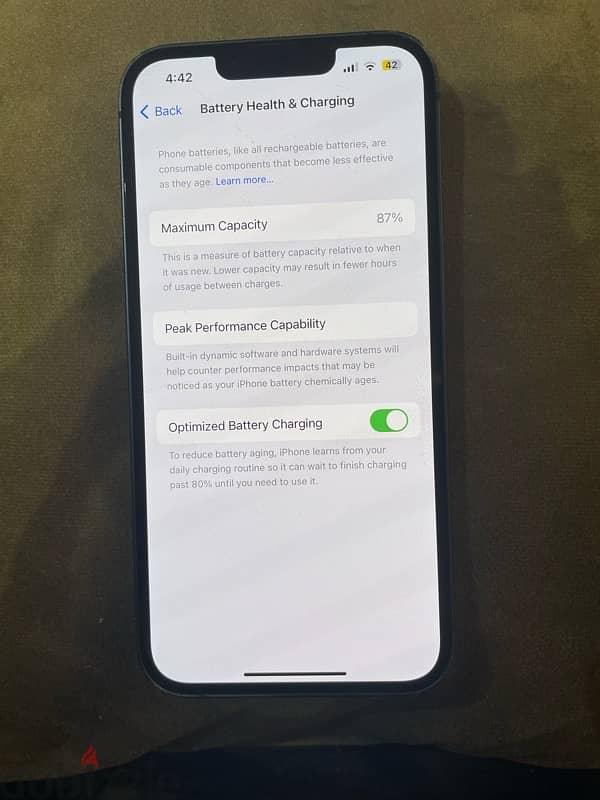 اي فون 13 برو ازرق بحاله جيده بطاريه 87‎%‎ 6