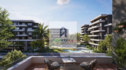 Apartment with a private garden and an open view of the lagoon, without advance and instalments for 12 years, next to Etapa Compound in Sheikh Zayed