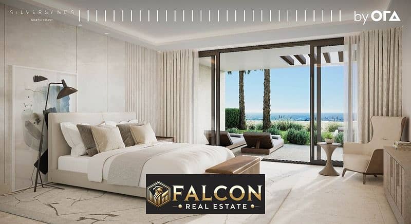 Twin house hotel with VIP finishing in Silver Sands on Crystal Beach near Almaza Bay at the first offering price in installments 0