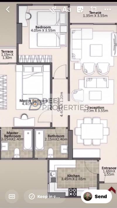 Resale apartment 120 sqm in Murouj Compound (open views) less than the company’s current price