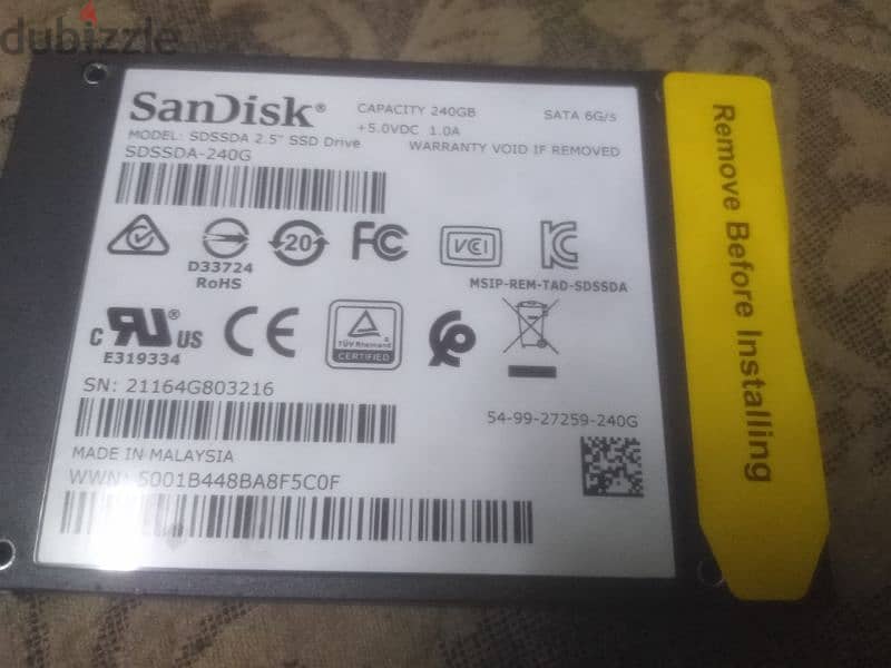 هارد ssd. ٢٤٠ جيجا كينجستون استخدام بسيط كالجديد 1