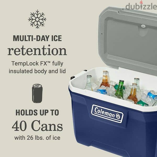 ايس بوكس كولمان 52 كوارت أمريكي Coleman 52 qt Hard Sized Cooler 6