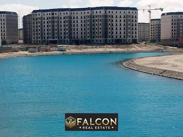 Apartment with ready to move, first row on the sea, in the heart of New Alamein City, fully finished, with facilities up to 12 years. 0