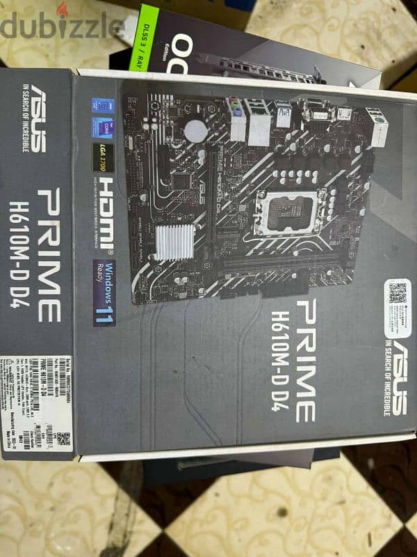 GeForce RTX 4060 Core i5 gen 12  Motherboard prime H 610M-DD4 2