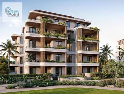 With only 8%, own a fully finished apartment with a garden of 190 m, minutes from District 5 in Crescent Walk, Fifth Settlement