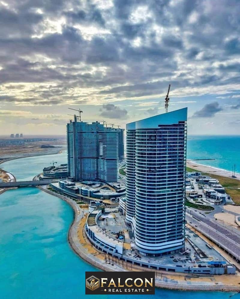 Immediately receive a finished apartment + ACs with sea view in New Alamein Towers - North Coast 0