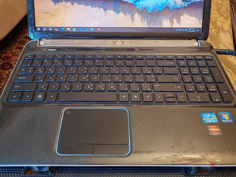 لاب توب hp pavilion dv6 بحالة ممتازة 7