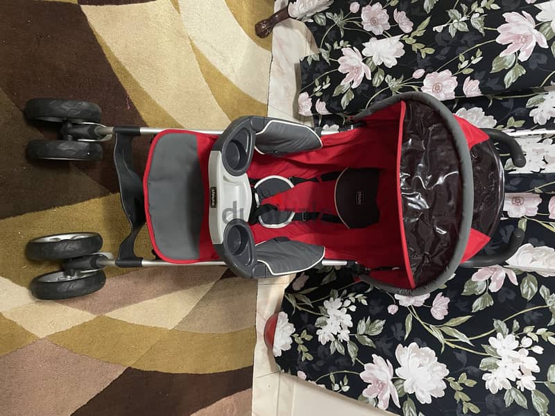 red chicco stroller 3