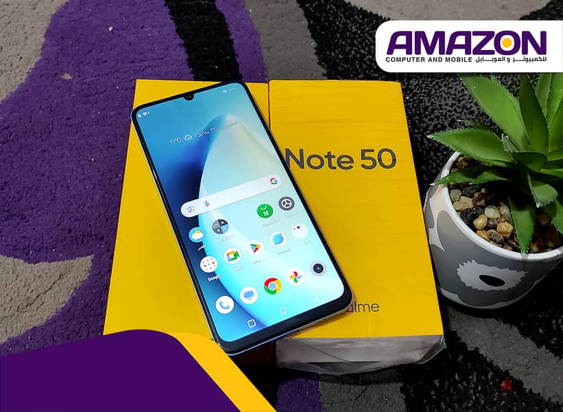 موبايل Realme Note 50 حالة كسر الزيرو بالكرتونة والشاحن الأصلي 1