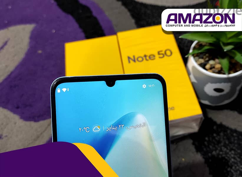 موبايل Realme Note 50 حالة كسر الزيرو بالكرتونة والشاحن الأصلي 3