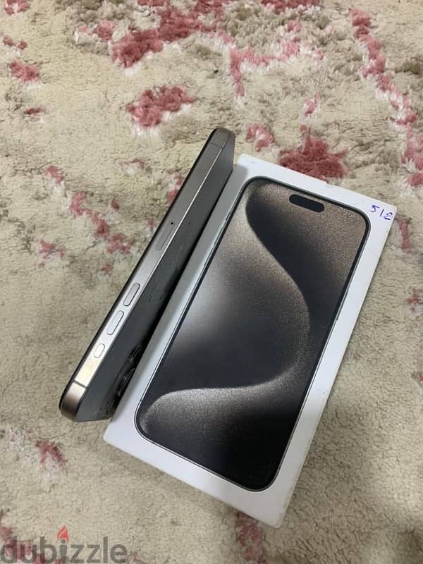 iPhone 15 pro max 512 مغير شاشه شرخ بسيط في الشاشه والضهر مشروخ 8