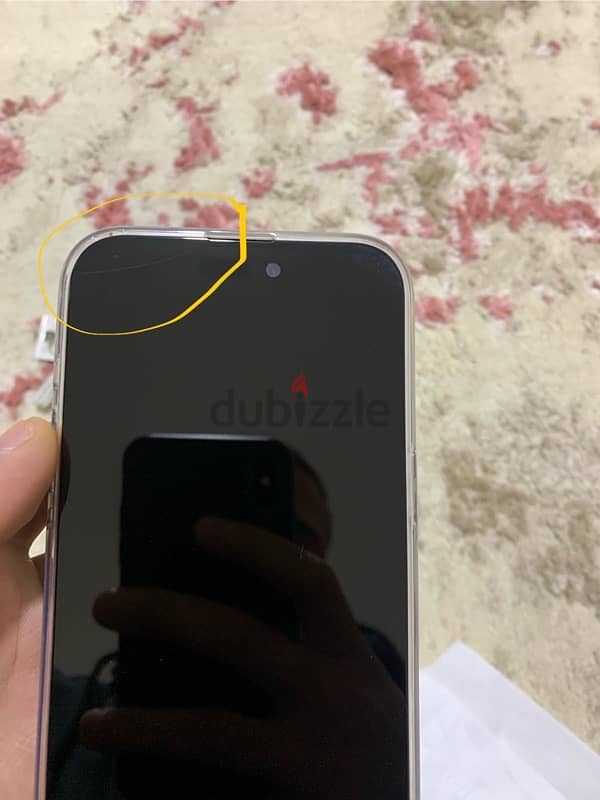 iPhone 15 pro max 512 مغير شاشه شرخ بسيط في الشاشه والضهر مشروخ 11