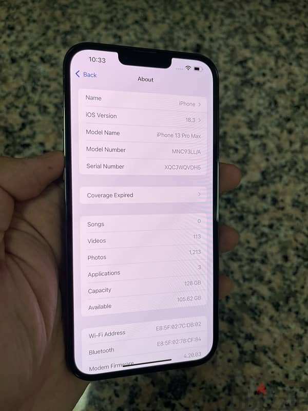 ايفون 13 pro max بحالة المصنع 6
