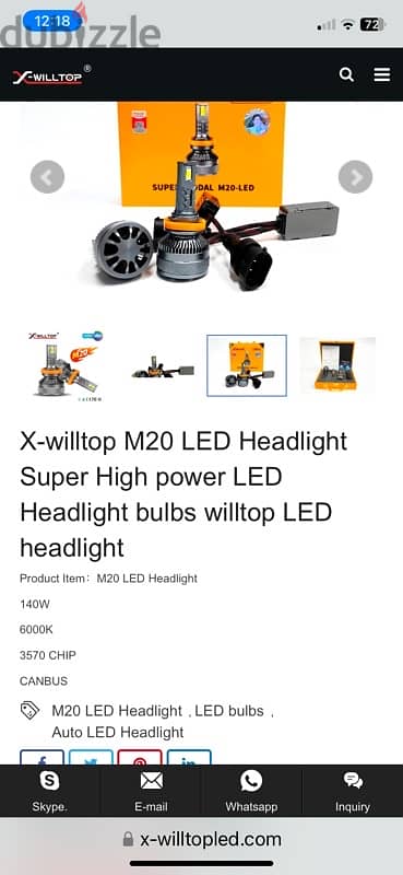 led h4 xwilltop 140 watt 80000lm