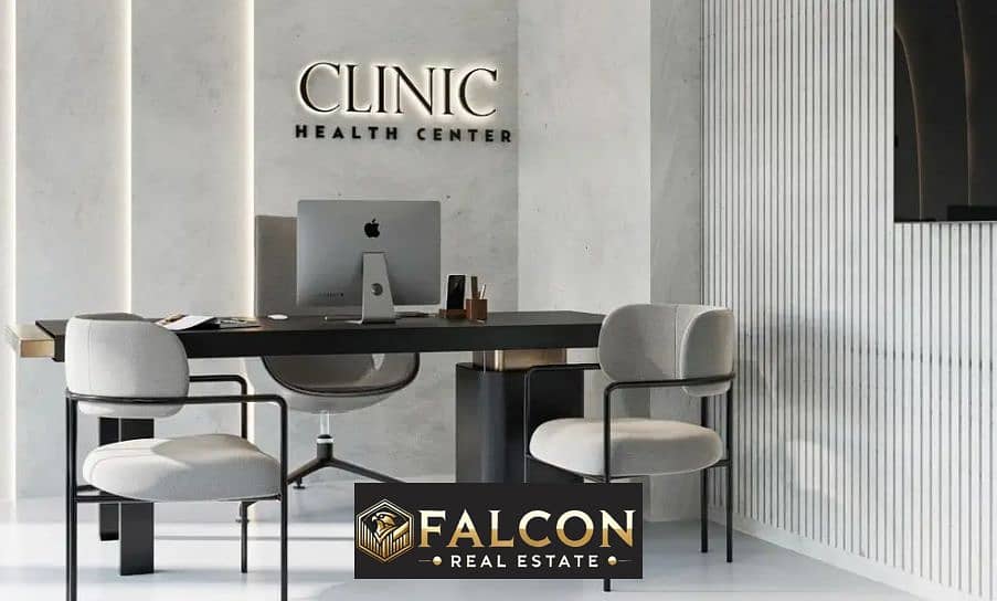 Invest in a finished clinic for sale with ACs facing the plaza in heart of Sheikh Zayed on 26th of July axis directly next to Arkan and Galleria 0