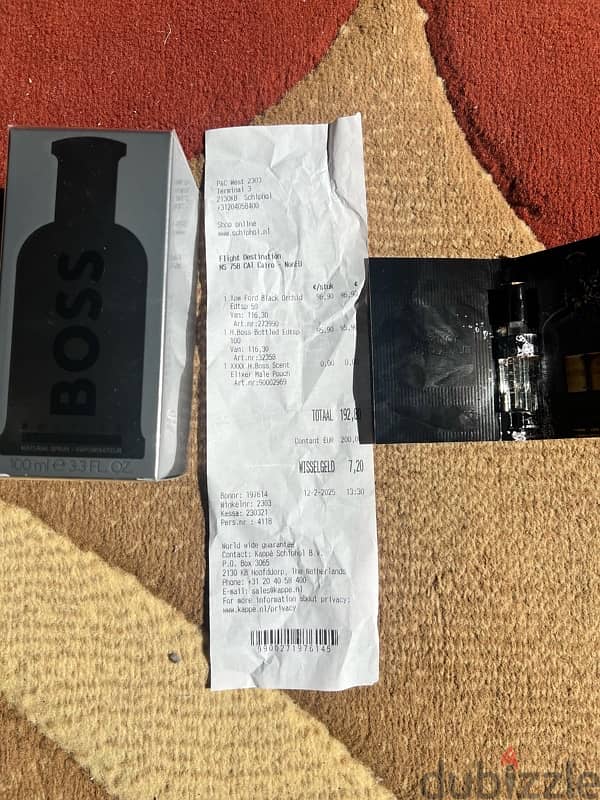 Ray Ban sunglasses  , Tom Ford perfume , Boss perfume , 4