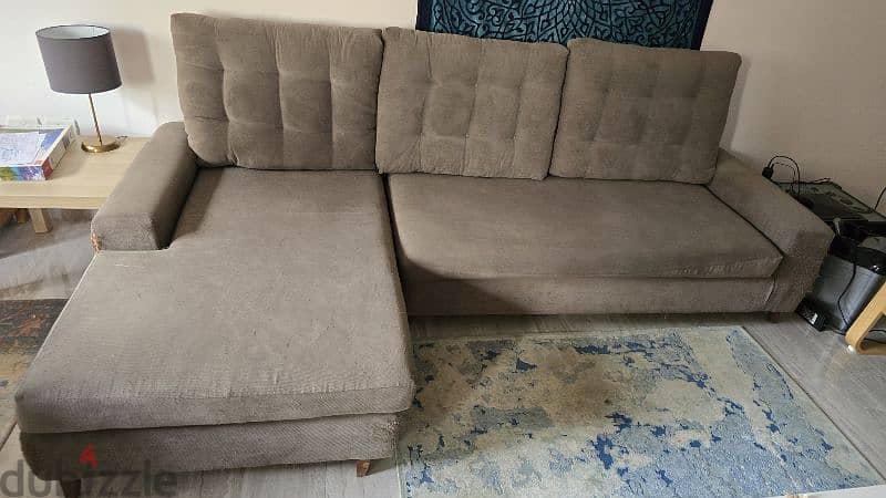 used Lshape Sofa كنبة حرف  L 3