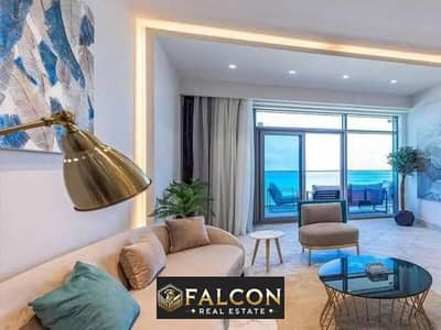 For sale, an apartment with a down payment of 365thousand + a sea view, immediate delivery and fully finished, on the North Coast in New Alamein, in