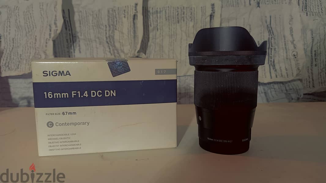 Sigma 16mm f-1.4 DC DN Contemporary Lens For Sony E 0