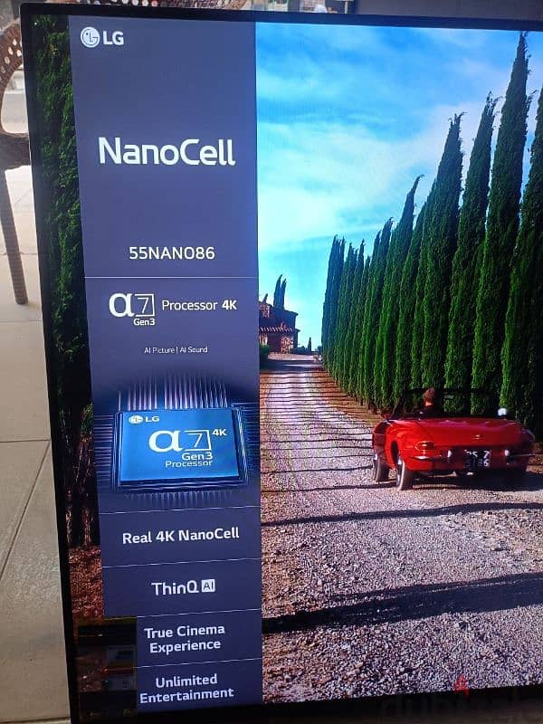 شاشة LG نانوسيل 55 بوصة موديل NANO86 شاشة سينمائية 4k 1