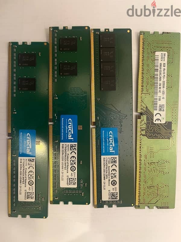 8GBx4 RAM DDR4 crucial sk hynix 32GB 1