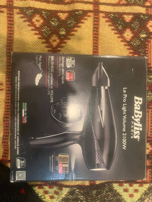 BaByliss Le Pro ITALY Hair Dryer, 2100 Watt  مجفف شعر إيطالي  Babyliss 2