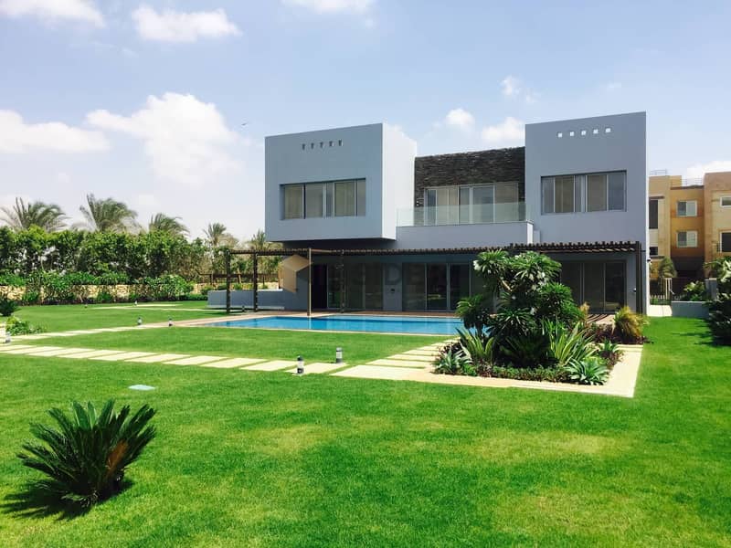 fully finished standalone 2nd row golf for sale at katameya dunes - new cairo 0