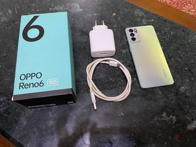 تلفون oppo reno 6 5g بحاله ممتازه للبيع